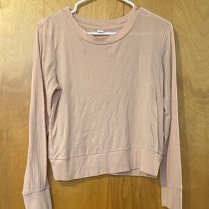 Old Navy Light Blush Pink Long Sleeve Crewneck Top